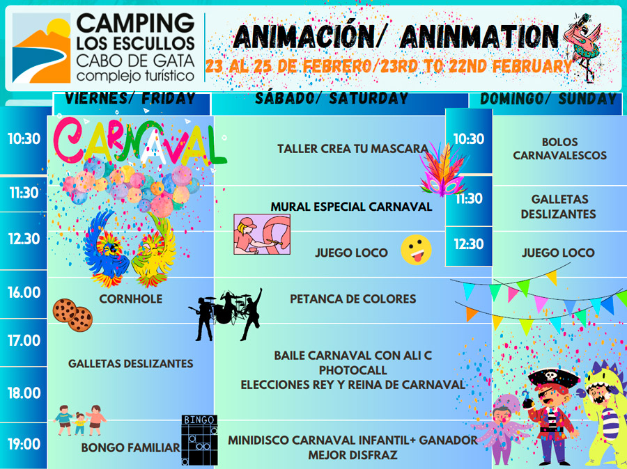 Planing Animación Especial Carnaval 2024