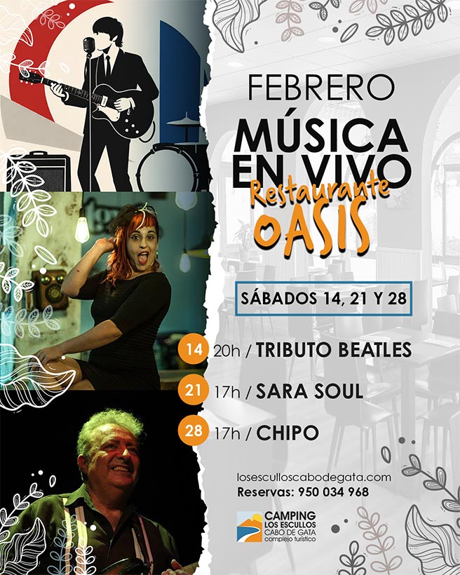 Febrero música en vivo - Restaurante Oasis
